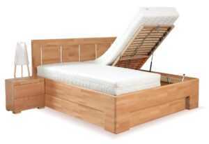 Manželská postel s úložným prostorem z masivu SOFIA F111/F139 180x200