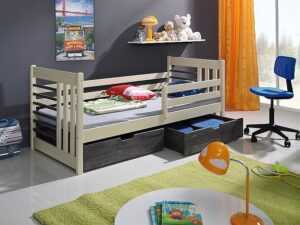 Dětská postel se zábranou a úložným prostorem OTA