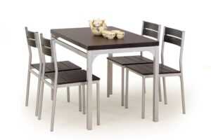 Halmar MALCOLM table + 4 chairs color: wenge