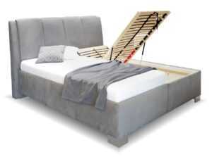 Vysoká čalouněná postel s úložným prostorem GUVERNÉR