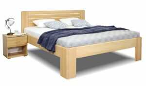 Vysoká pevná dřevěná postel APOLLO
