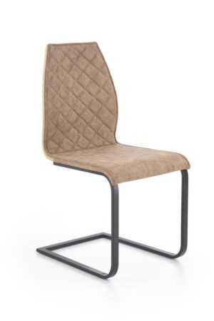 Halmar Halmar Hnědá jídelní židle K265 s dřevěnými zády