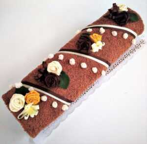 VER Textilní dort roláda čokoládová velká