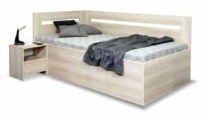 Rohová postel Richardo 90x200 s úložným prostorem a roštem