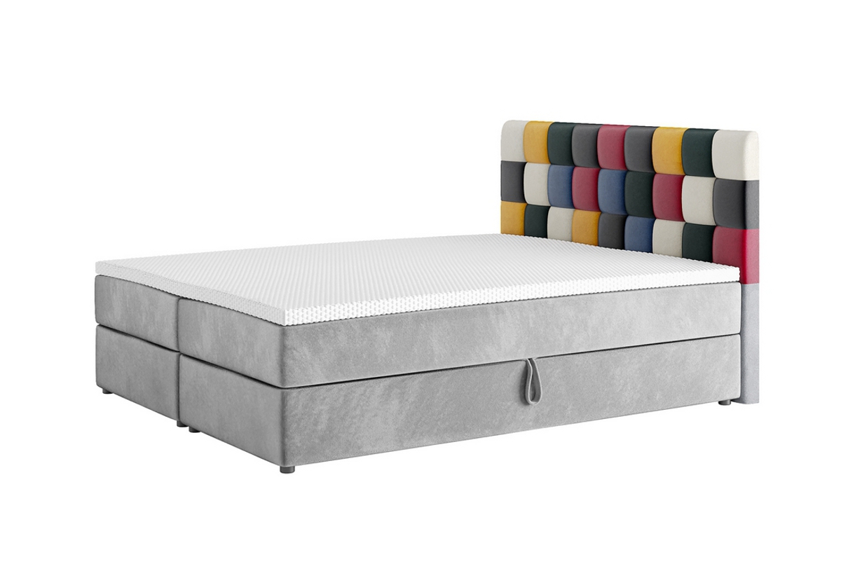 Expedo Čalouněná postel boxspring APPLE + vrchní matrace