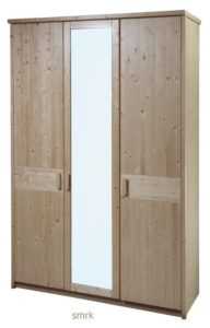 Šatní skříň ENNA 3D se zrcadlem F0074 smrk+lamino