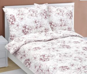 veratex Povlečení bavlněné vínový květ 140x200