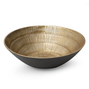 ArtFir Dekorační miska KAREN 04 | černá/zlatá 37 x 12 cm