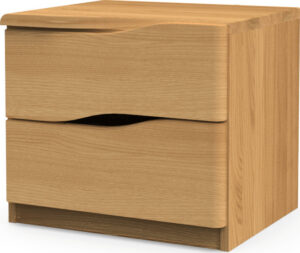 Noční stolek JELÍNEK ELEN dvouzásuvkový Materiál: Dub