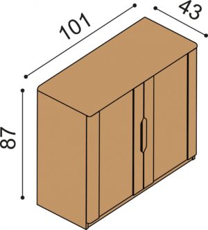 Komoda JELÍNEK FLABO 2DD4 Materiál: Dub
