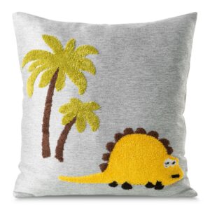 ArtFir Povlak na polštář DINO 1 | žlutý dino 45 x 45 cm