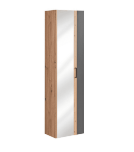 ArtCom Vysoká skříňka do koupelny se zrcadlem MADERA Grey 803