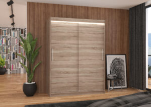 ArtAdrk Šatní skříň DENVER DV05 | trufla 150 cm