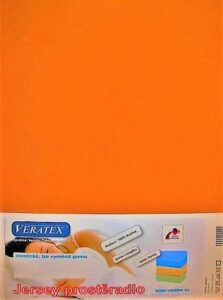 veratex Jersey prostěradlo 80x220 cm (č.23-oranžová)