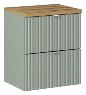 ArtCom Koupelnová skříňka s deskou LINE Reed Green D50/1 | 50 cm