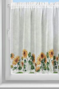 ArtFir Záclona HELIA P | slunečnice 150 x 90 cm