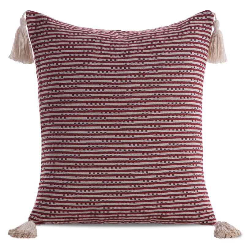 ArtFir Povlak na polštář BOHO 6 | bordó 45 x 45 cm