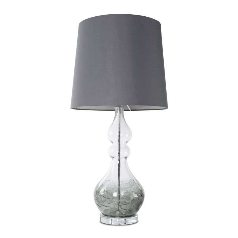 ArtFir Stolní lampa TIANA 01 | šedá 32 x 38 x 76 cm
