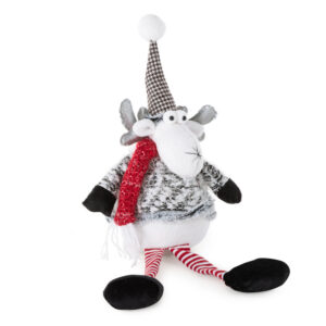 ArtFir Vánoční sob DOLL 118B | černá/červená 22 x 14 x 60 cm