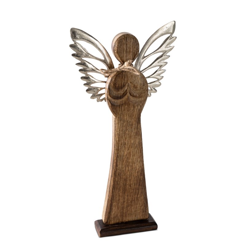 ArtFir Vánoční dekorace ANJEL 10 | hnědá 22 x 5 x 44 cm