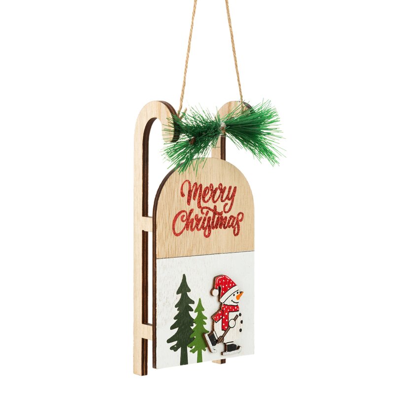 ArtFir Vánoční dekorace SANE 265A | červená/zelená 8 x 5 x 17 cm
