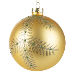 ArtFir Vánoční dekorace KOULE 145B | skleněná zlatá 8 cm