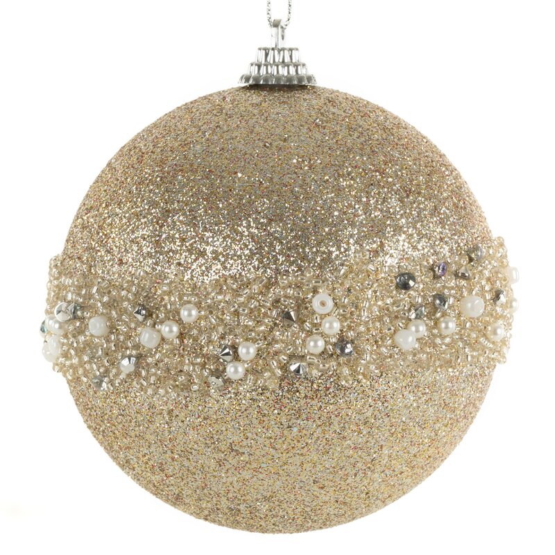 ArtFir Vánoční dekorace KOULE 46B | šampaň 10 cm