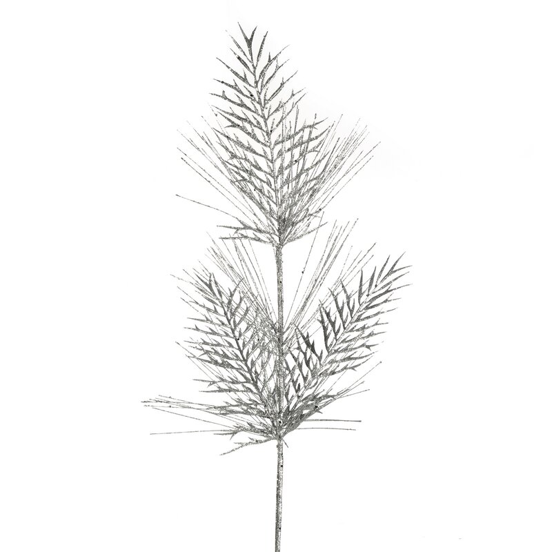 ArtFir Vánoční větvička 72 | stříbrná 55 x 20 cm