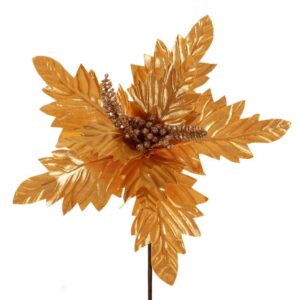 ArtFir Vánoční květ 237 | zlatá 30 cm