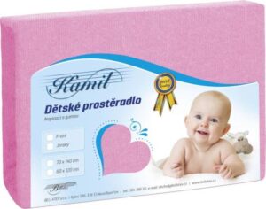 veratex Dětské jersey prostěradlo růžová 70x140 cm