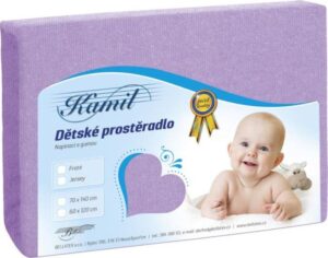 veratex Dětské jersey prostěradlo světle fialová 60x120 cm