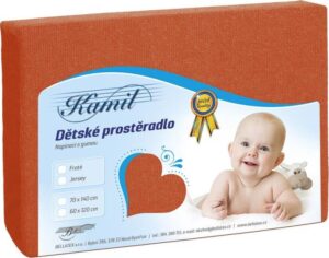veratex Dětské jersey prostěradlo cihlová 60x120 cm