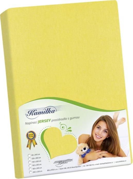 veratex Prostěradlo jersey žlutá 90x200 cm