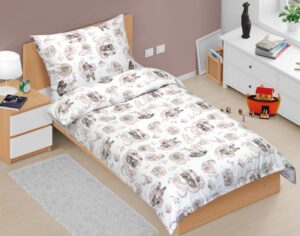 veratex Povlečení bavlněné Junior spící medvídek 140x200