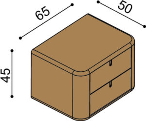 Noční stolek JELÍNEK LARA Materiál: Dub