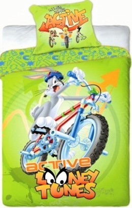 veratex Povlečení Looney Tunes active 140x200 (zelené)