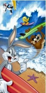VER Froté osuška Bugs Bunny na surfu