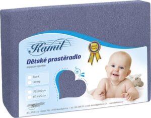 veratex Dětské jersey prostěradlo šedá 70x140 cm