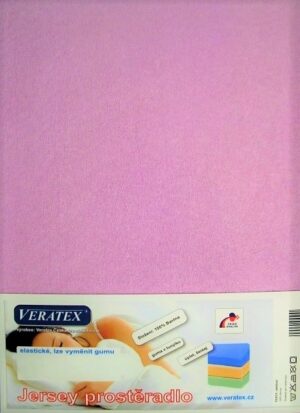 veratex Jersey prostěradlo 80x220 cm (č.13- sv.fialková)