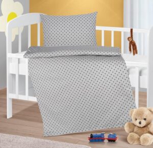 veratex Dětské povlečení bavlna Agáta hvězdička šedá 90x135