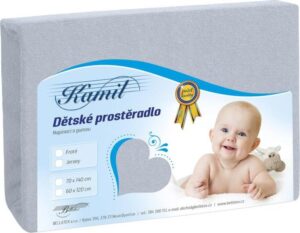 veratex Dětské jersey prostěradlo světle šedá 60x120 cm