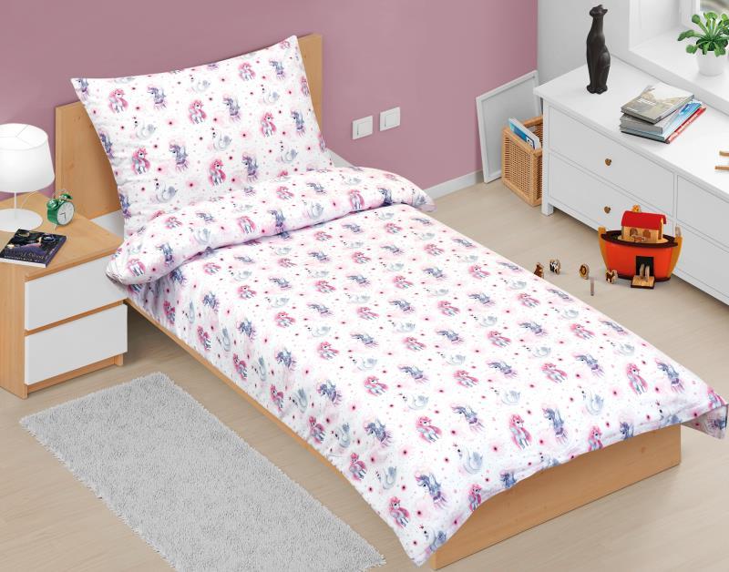 veratex Povlečení bavlněné Junior jednorožec 140x200