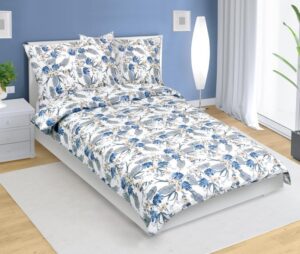 veratex Povlečení krepové modrý květ 140x200