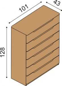 Komoda JELÍNEK FLABO 2Z6 Materiál: Dub
