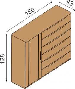 Komoda JELÍNEK FLABO 3DZ6 Materiál: Dub
