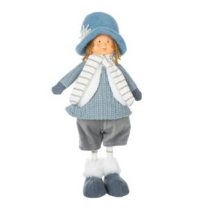 ArtFir Vánoční dekorace DOLL | modrá 40 cm