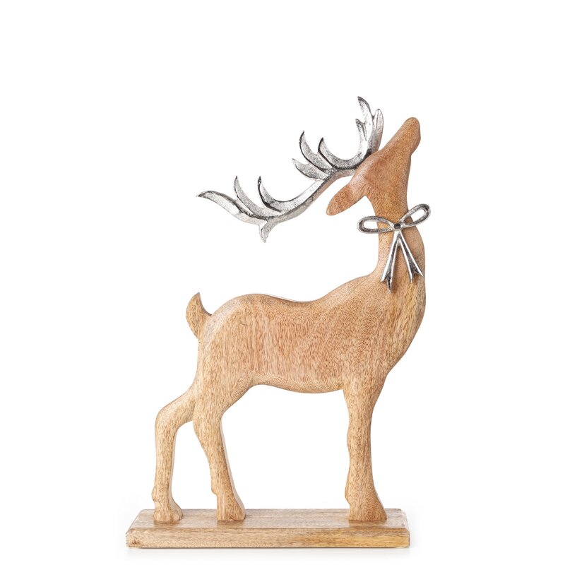 ArtFir Vánoční dekorace JELEN 129A | světle hnědá 21 x 7 x 33 cm