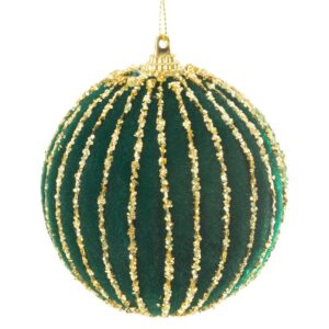ArtFir Vánoční dekorace KOULE 59A | zelená/zlatá 8 cm