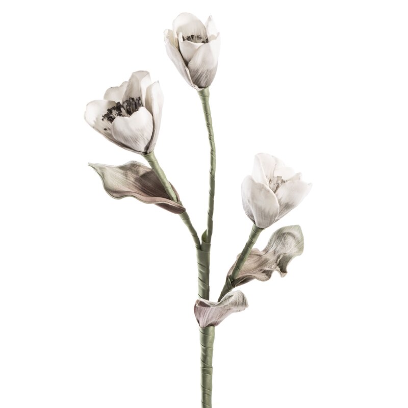ArtFir Umělý květ FLORE 518 | stříbrná 65 cm
