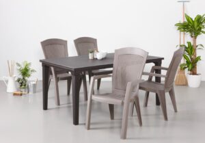 Elvisia Zahradní set FINN | hnědá/cappuccino